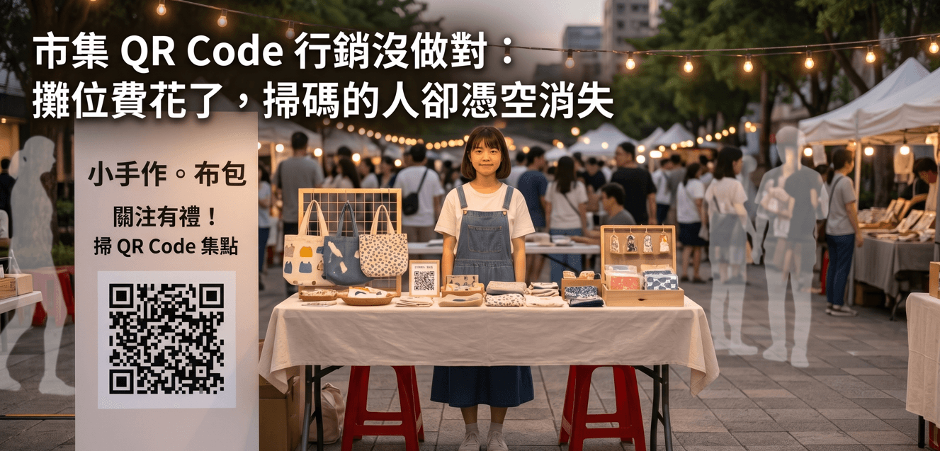 市集 QR Code 行銷沒做對:攤位費花了,掃碼的人卻憑空消失
