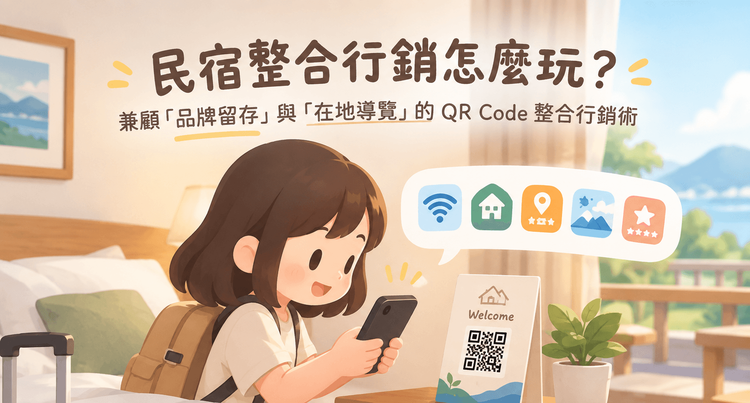 民宿整合行銷怎麼玩?兼顧「品牌留存」與「在地導覽」的 QR Code 整合行銷術